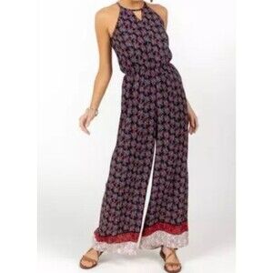 Francesca’s Women's Jumpsuit Romper Black Dress Pants Sleeveless M NEW